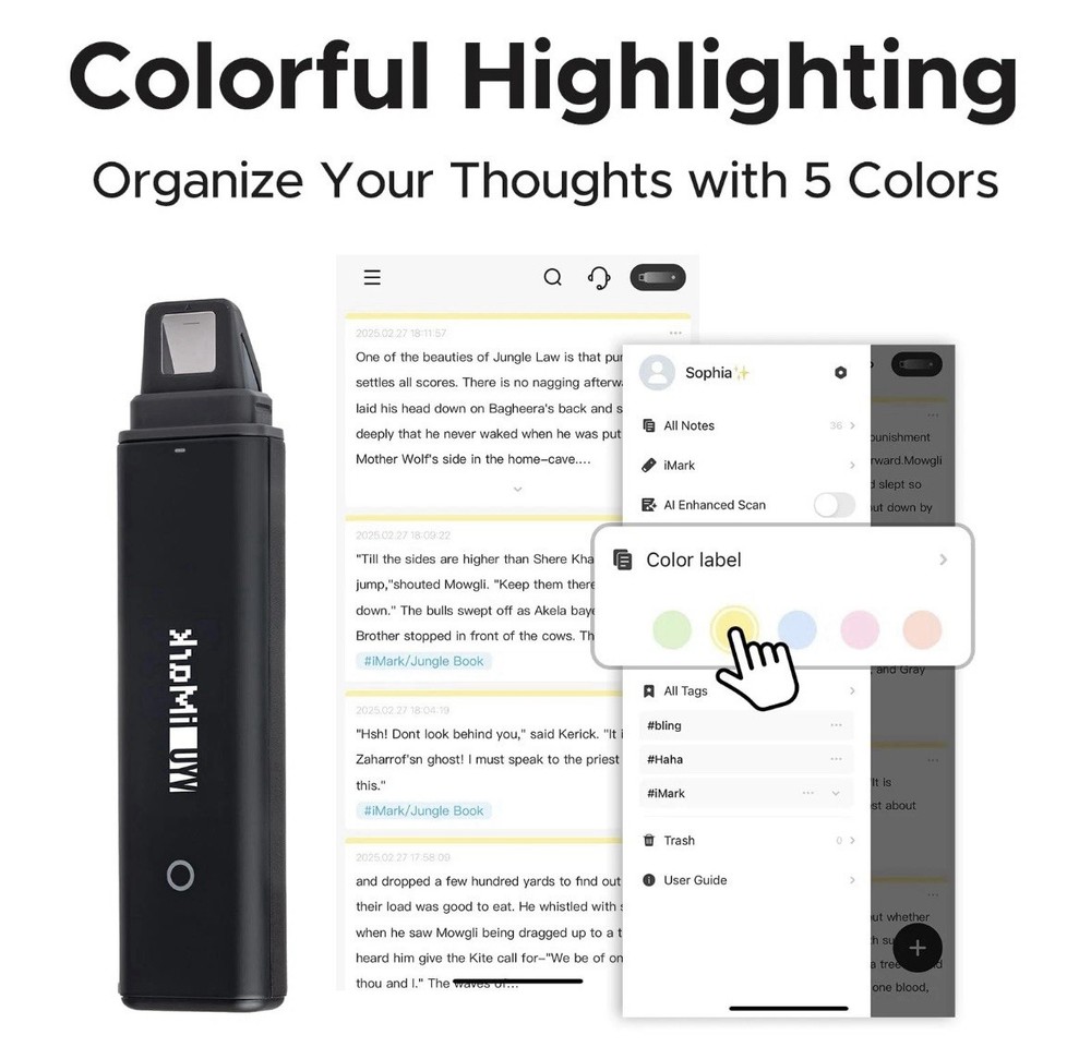 Digital Highlighter, Smart AI Scanner Pen, ChatGPT Digital Scanning Device VYU