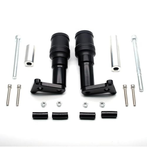 Motorcycle Frame Sliders Falling Crash Protector Guards No Cut Kits Black