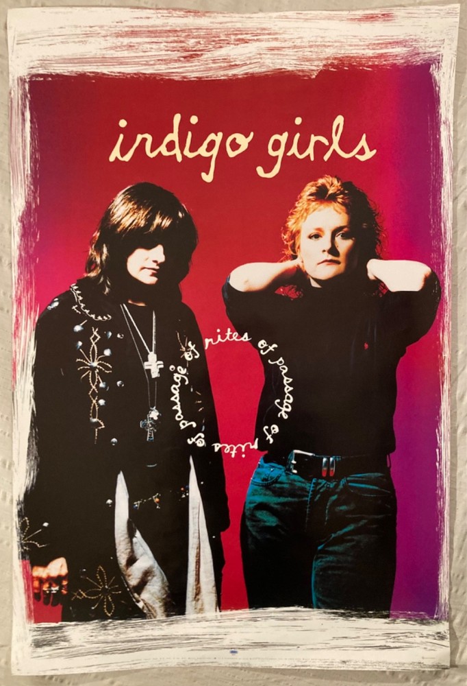 Indigo Girls 1992 Promo Poster Rites Of Passage O