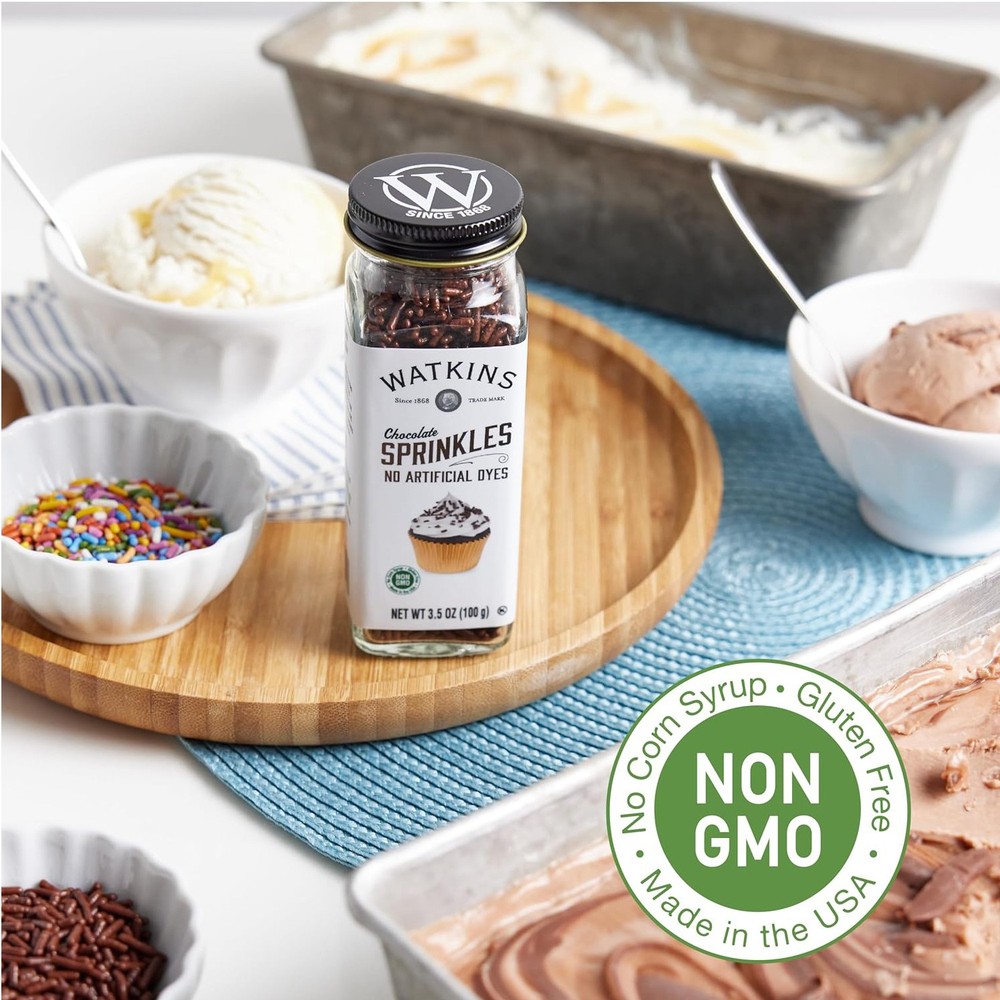Watkins Chocolate Decorating Sprinkles, 3.5 Ounces