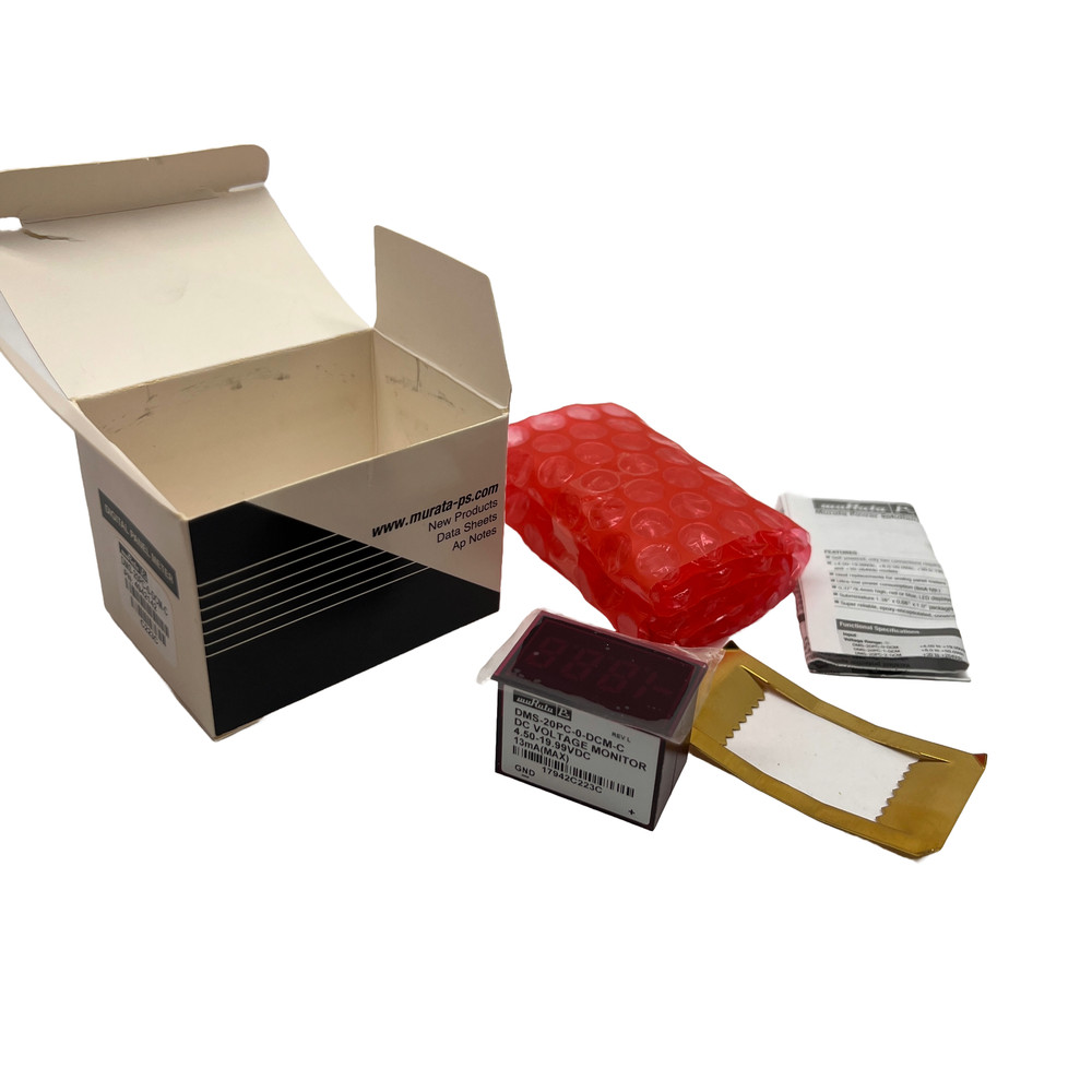 MURATA Digital Panel Mount Volt Meter Red L.E.D. DMS-20PC-0-DCM-C 4.5-19.99VDC