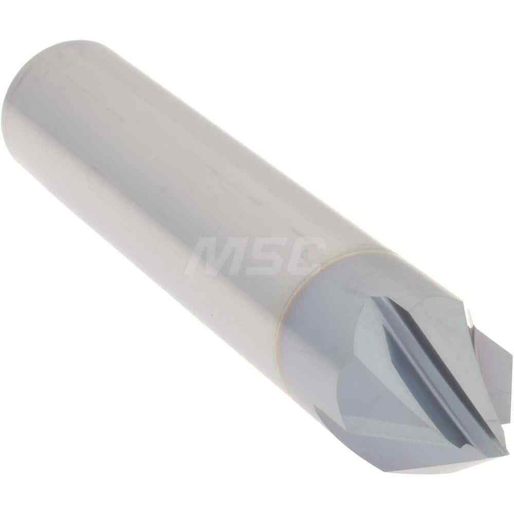 Accupro 1/2" Cutter Head Diam, 1/2" Shank, 4 Flute Single End Solid Carbide C...