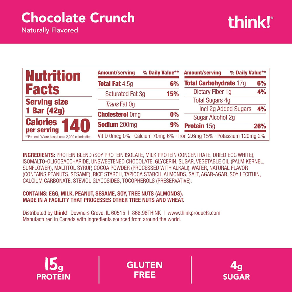 High Protein Crispy Squares Chocolate Crunch Treat (10 Pack)