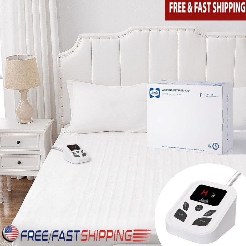 Heated Mattress Pad Ultra Comfort Adjustable Programmable Machine Washable Safe