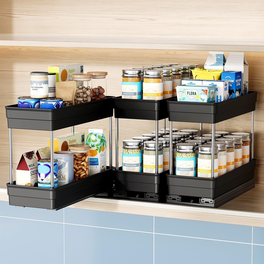 Spice Organization Cabinet-Vertical Spice Rack Pull Out-Spice Rack Organizer