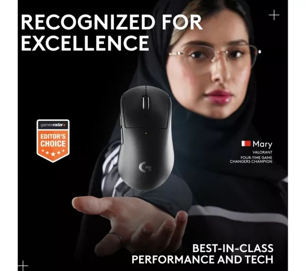 LOGITECH Pro X Superlight 2 Dex Wireless Optical Gaming Mouse - Black