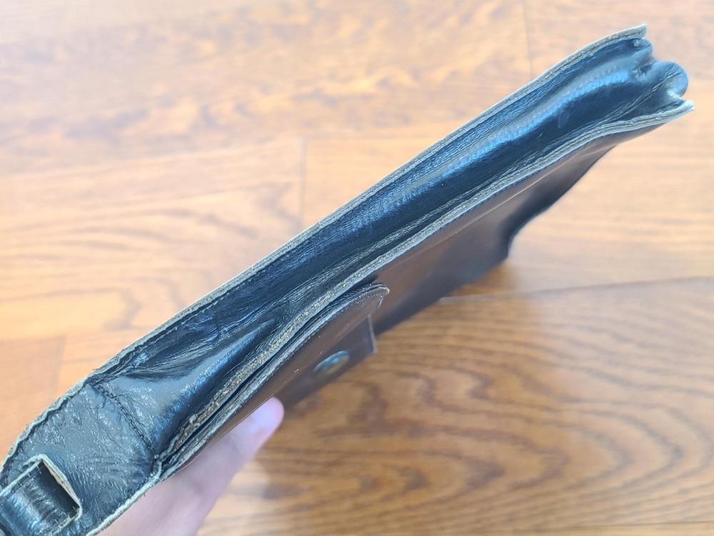 WWII US Navy WAVES Leather Purse Women's Uniform Handbag Original 1940s Named