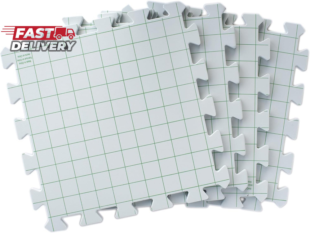 Boye Interlocking Needlepoint, Knitting, and Crochet Blocking Boards, 12'' W X 1