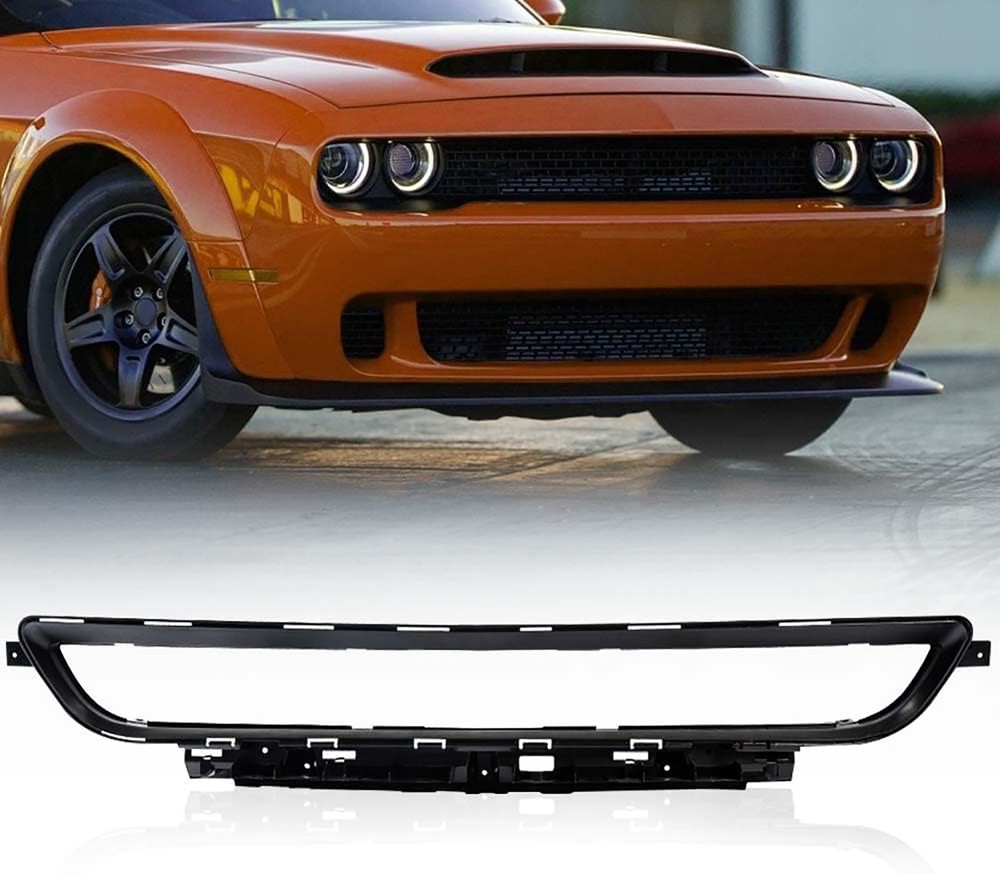 Front Bumper Lower Grille Black Compatible with 2015-2022 Dodge Challenger