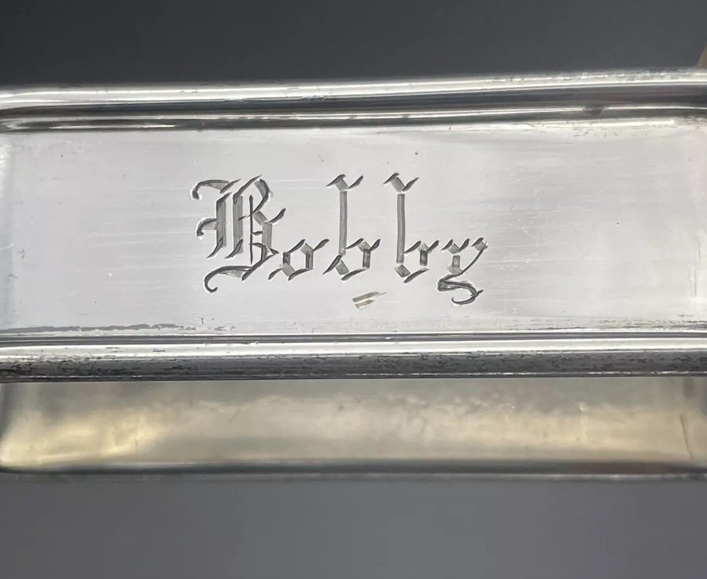 Gorham Sterling Silver Napkin Ring Name Engraved “Bobby” # 630