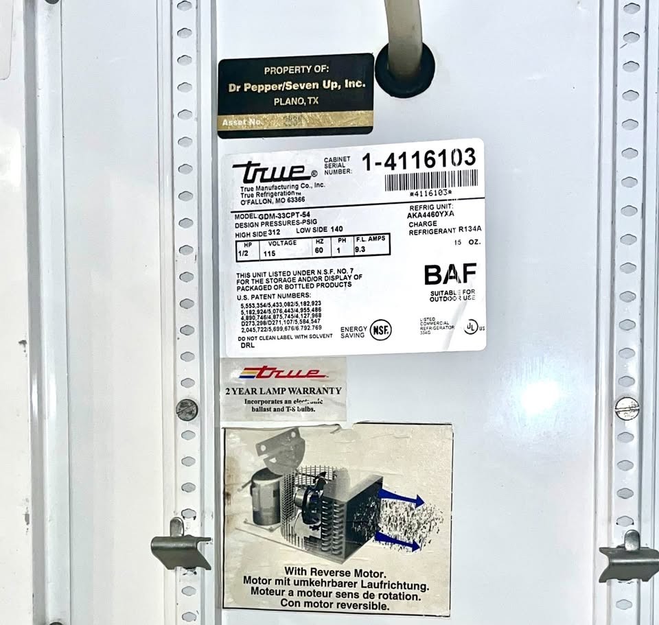 True GDM-33CPT-54-HC-LD 40" Pass-Thru Glass Door Commercial Refrigerator