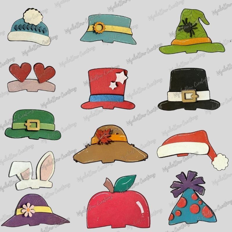 Dog Interchangeable With 13 Hats