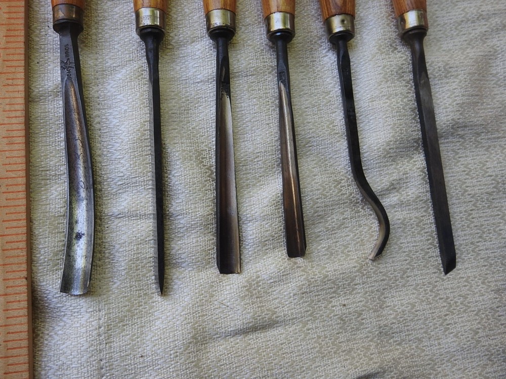 Set of 6-Vintage Buck Brothers Carving Gouges Chisel in Original Box London