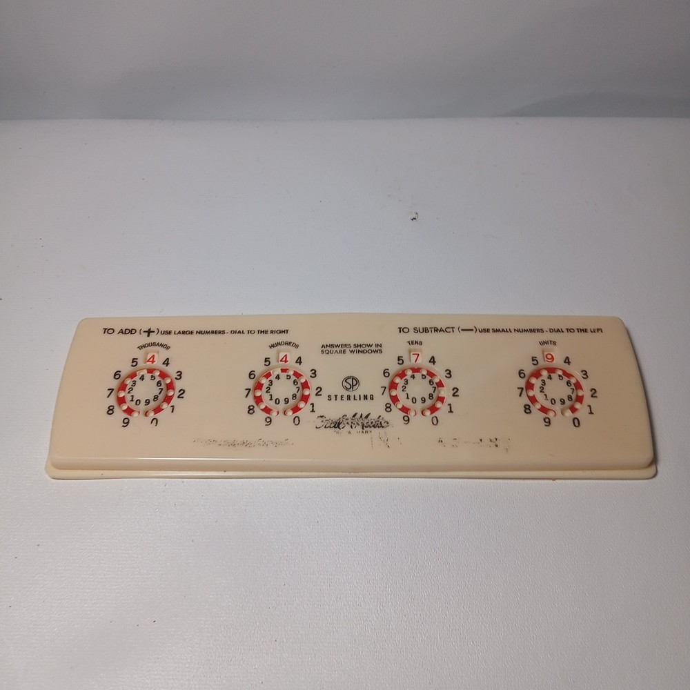 Vintage Sterling Dial-A-Matic Automatic Adding Machine, Original Pick, And Box!!