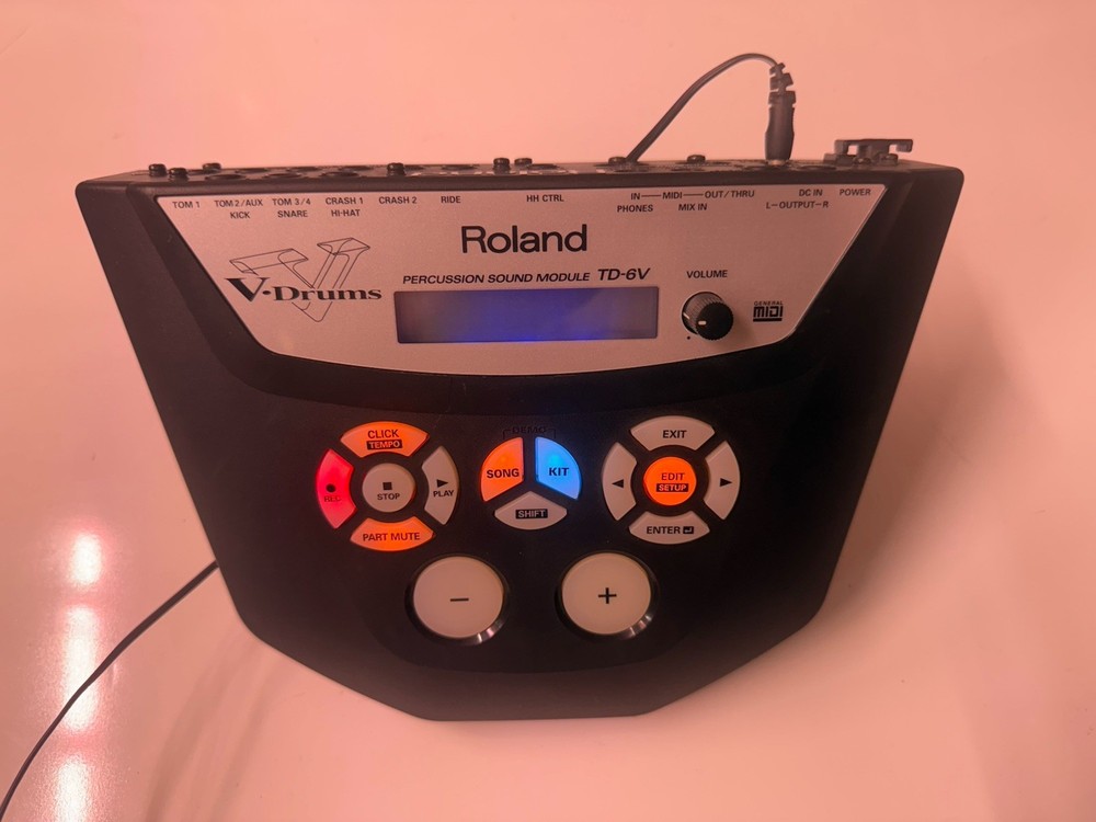 Roland TD-6V V-Drum Percussion Sound Module Untested Sold As Is