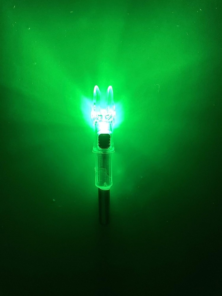 DEEPOWER 6 Pack X Lighted Archery Nocks for Arrows .204 Inside Diameter Light