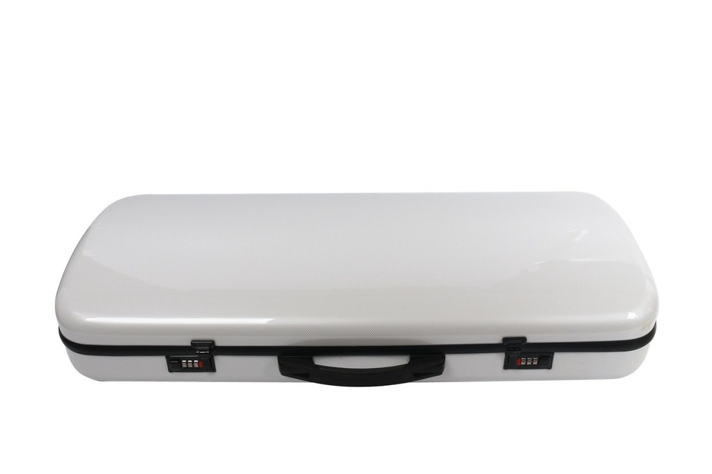 New White Double Violin Case Viola Case Hold 2pcs Violin Strong Light Full Size