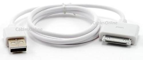 2ft USB Data Sync and Charger Cable/ Cord (2 in 1) for iPhone / iPod, IP-A202