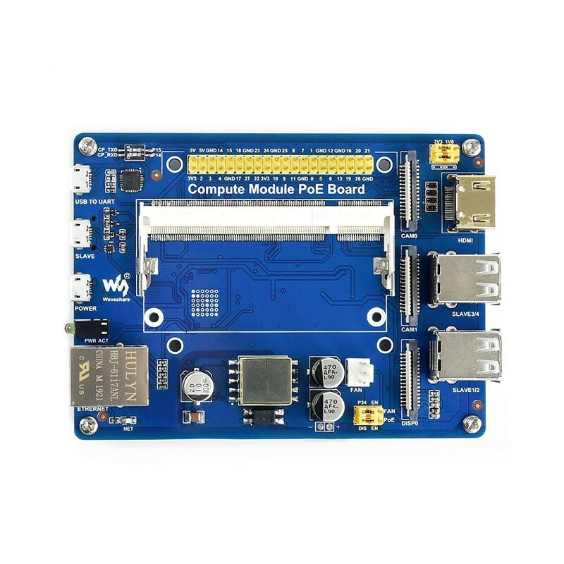 PoE Board IO Module For Raspberry Pi Compute Module 3/ 3 Lite/ 3+/ 3+ Lite x-top
