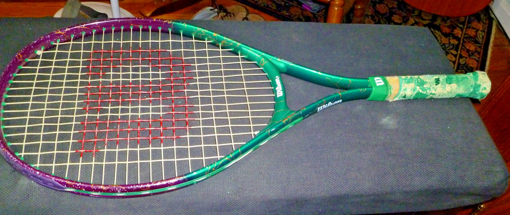 Vintage Wilson Advantage Jr. Midsize String Graphite Tennis Racket-Case