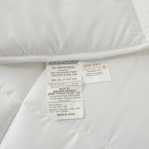 Down Alternative Comforter Duvet Inserts Queen Size Queen-90x90 Solid White