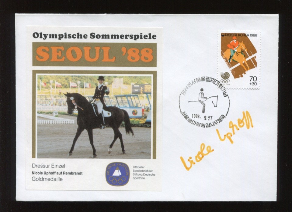 Nicole Uphoff German equestrian Signed Cover ACEP82