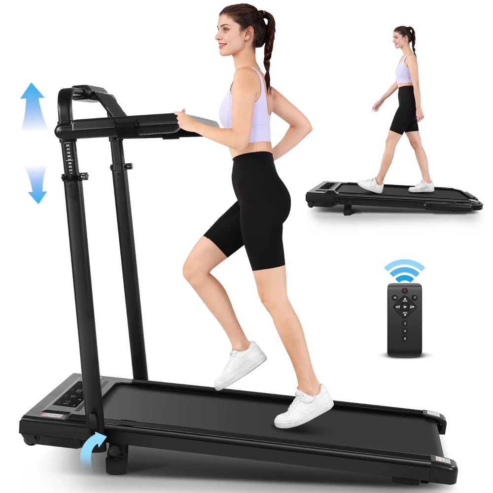 Walking Pad Treadmill with Adjustable Height & Removable Desk Workstation, 300lb