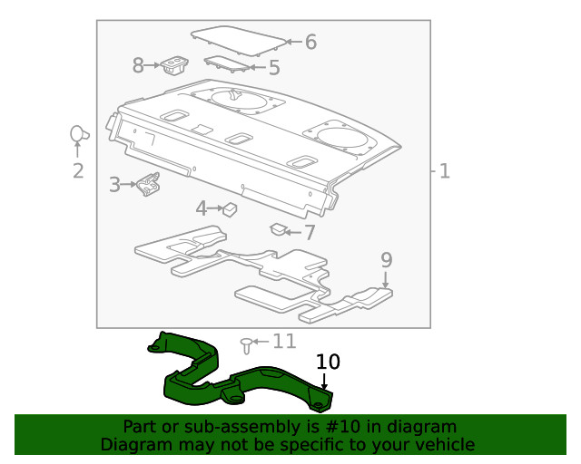 Genuine GM Rear Window Panel Insulator 84234409