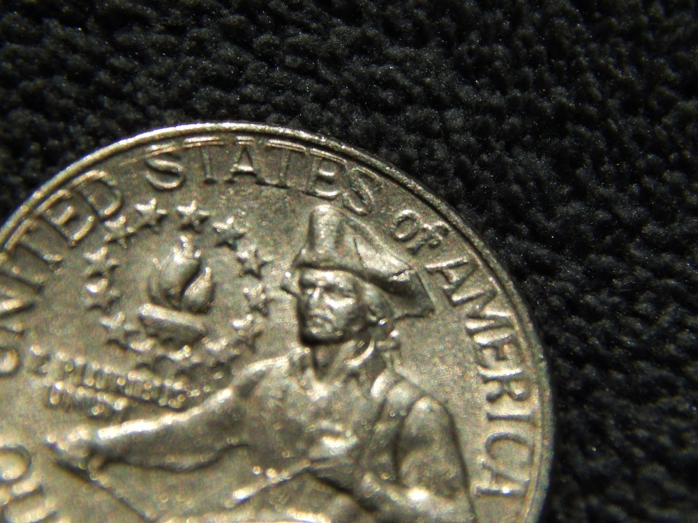 Bicentenial Quarter No Mint Mark Multiple Errors Reverse Side and Obverse side