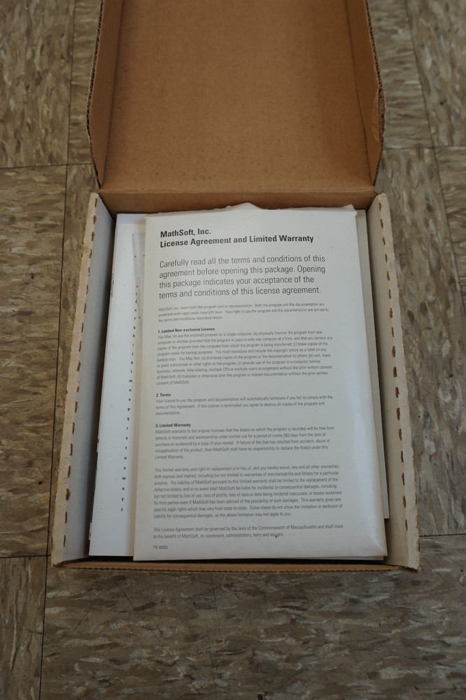 MathSoft Mathcad 3.1 for Windows - Complete package