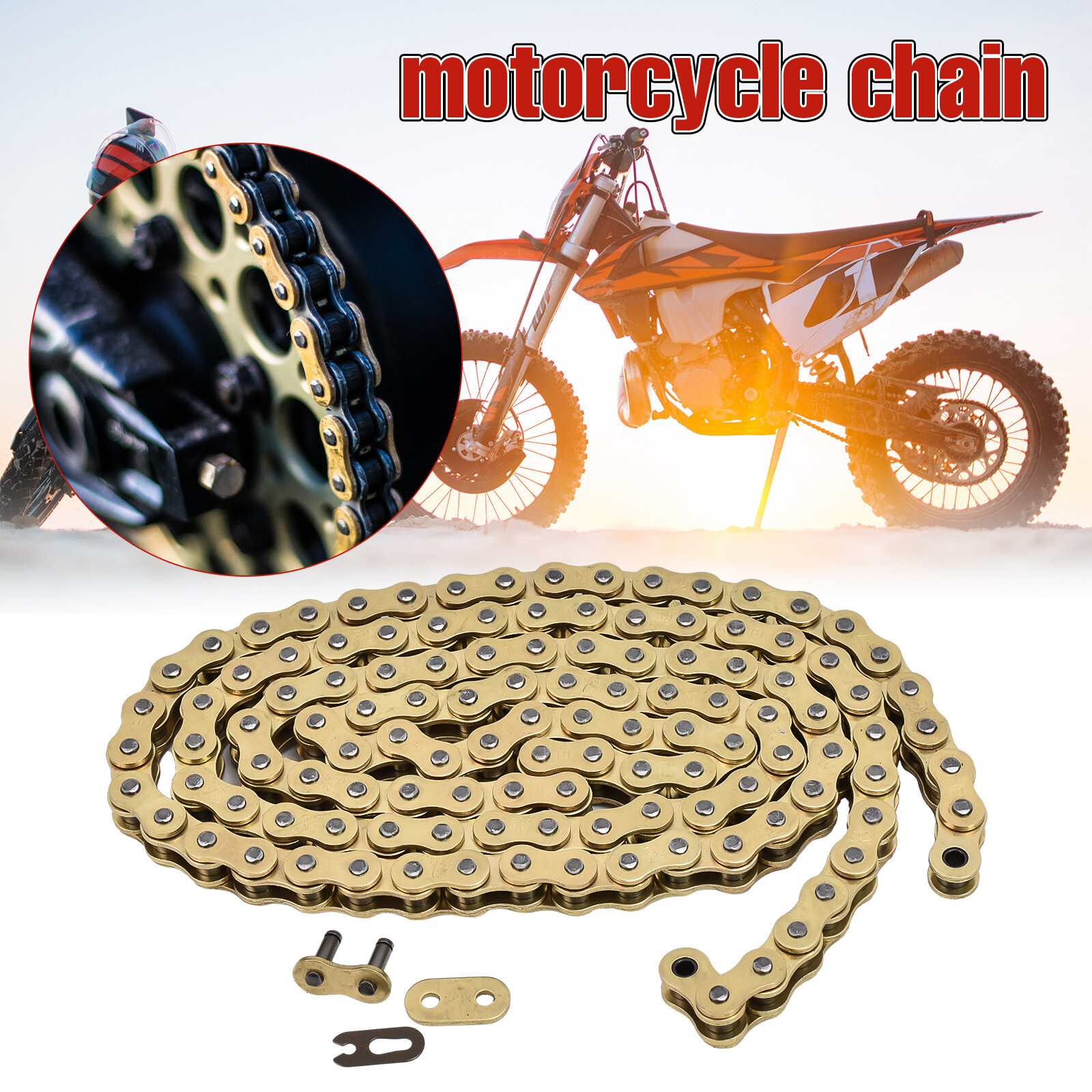 420 Gold Drive Chain and Front Rear Sprockets Kit For Honda CRF110F 2013-2024