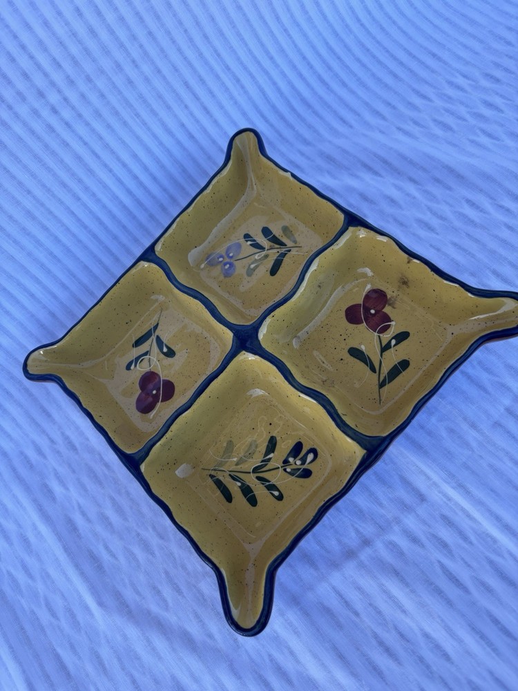 Baum Brothers Style Eyes 4 section Condiment Dish