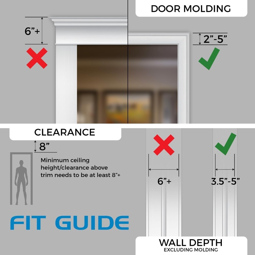 XL Doorway Mount Pull Up bar with Elevated bar & Adjustable Width Pull-Up Bars