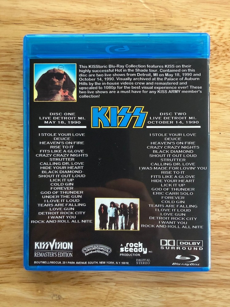 KISS - Live in Detroit 1990 Both Nites Remastered Blu-ray Gene Simmons