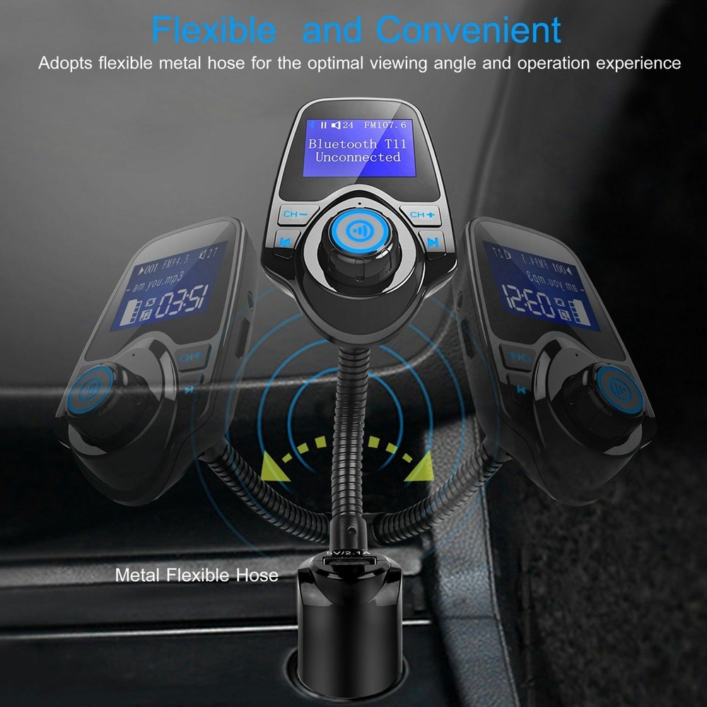Bluetooth Car FM Transmitter MP3 Player Radio Adapter Kit USB Charger 2 Outlets