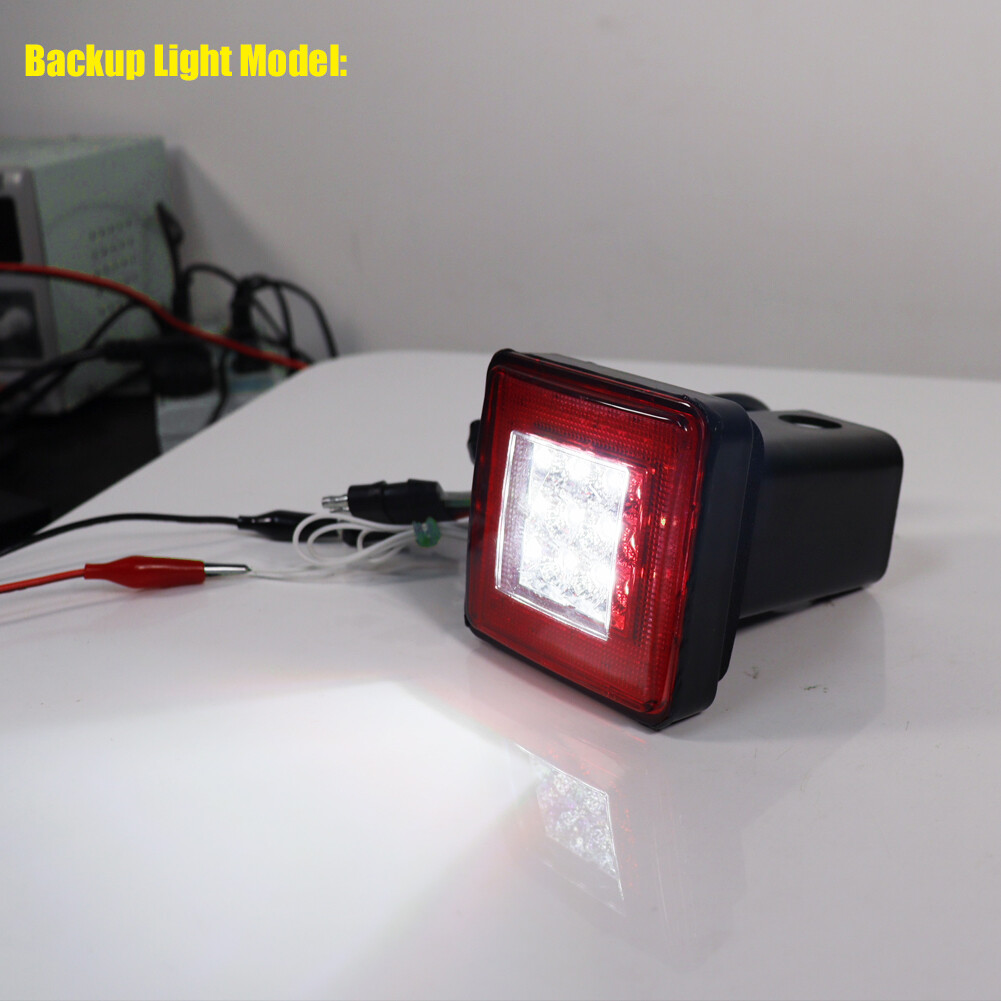 LED RUNNING/BRAKE/REVERSE TOW HITCH COVER LIGHT FOR TRUCK TRAILER 2" RECEIVER