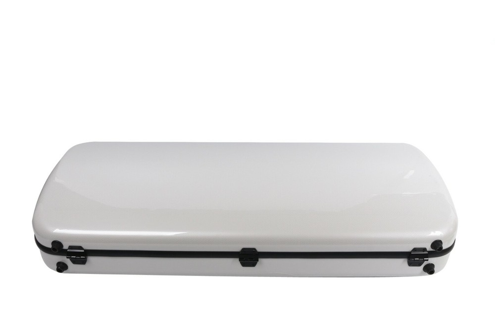 New White Double Violin Case Viola Case Hold 2pcs Violin Strong Light Full Size