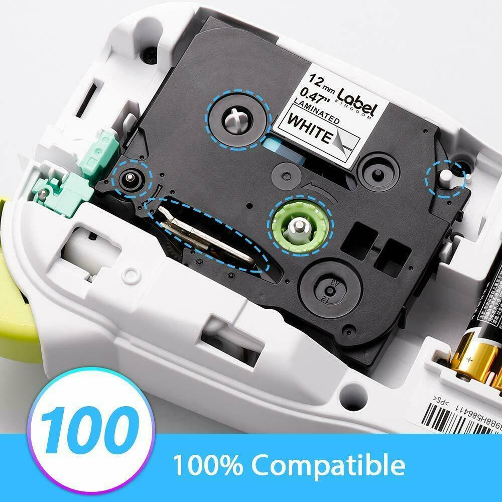 10Pk Compatible Label Maker Tape 12mm for Brother P-Touch TZ-231 TZe-231 PT-D210