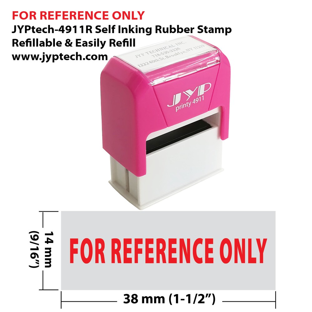 For Reference Only - JYP 4911R Self Inking Rubber Stamp (Red Ink)