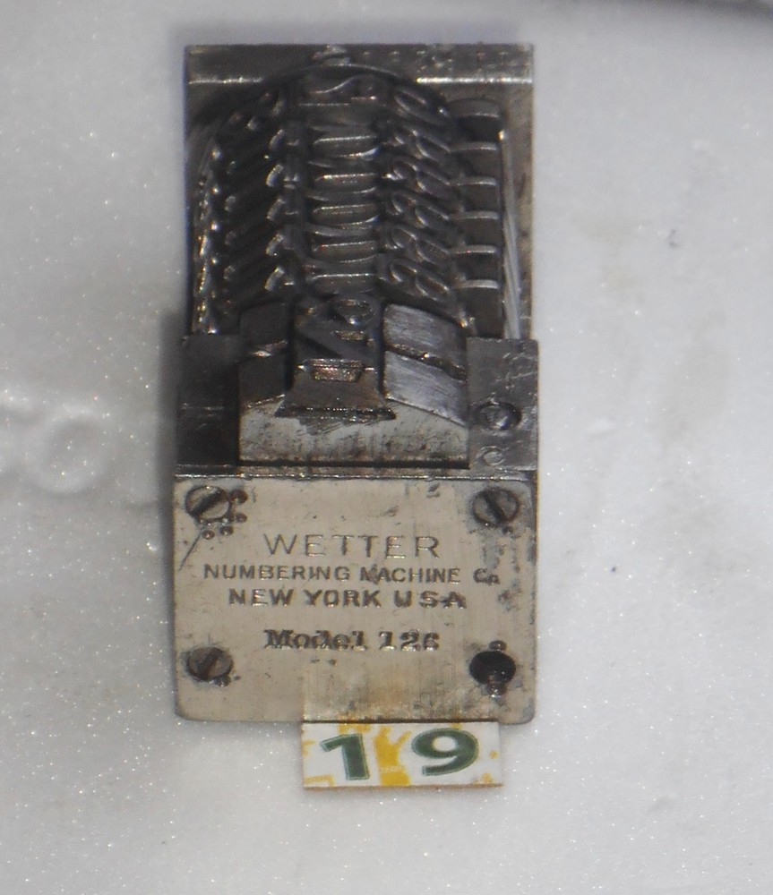 WETTER | letterpress numbering machine | 19