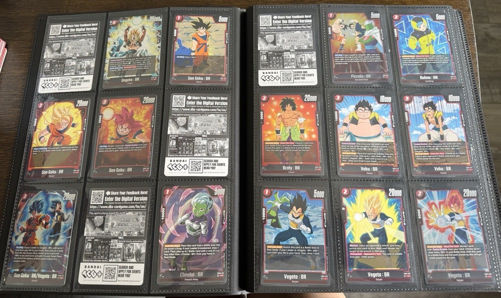 Dragón Ball Dual Evolution Basic Binder, Over 100 Cards, Common, Uncommon, More.