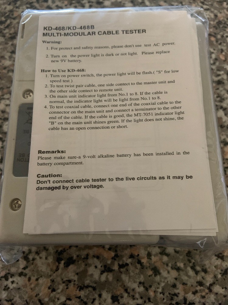 Intellinet Multifunction Cable Tester RJ-45/ RJ-11