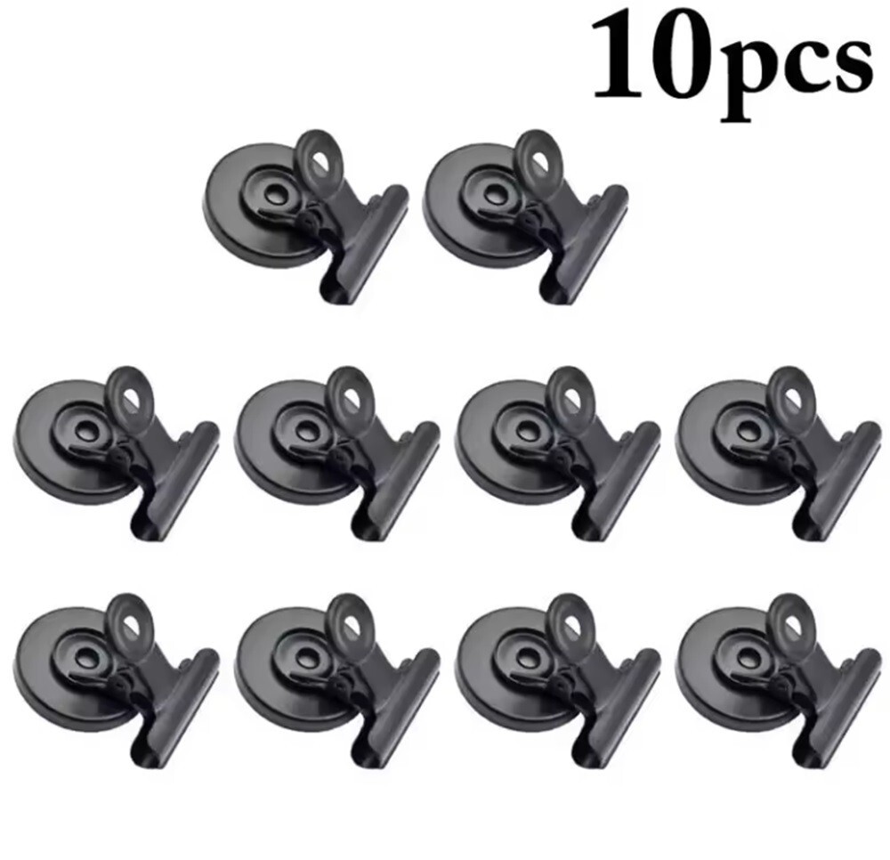 10‑Pack Heavy‑Duty Magnetic Clips – Strong Refrigerator Magnet Clips for Home