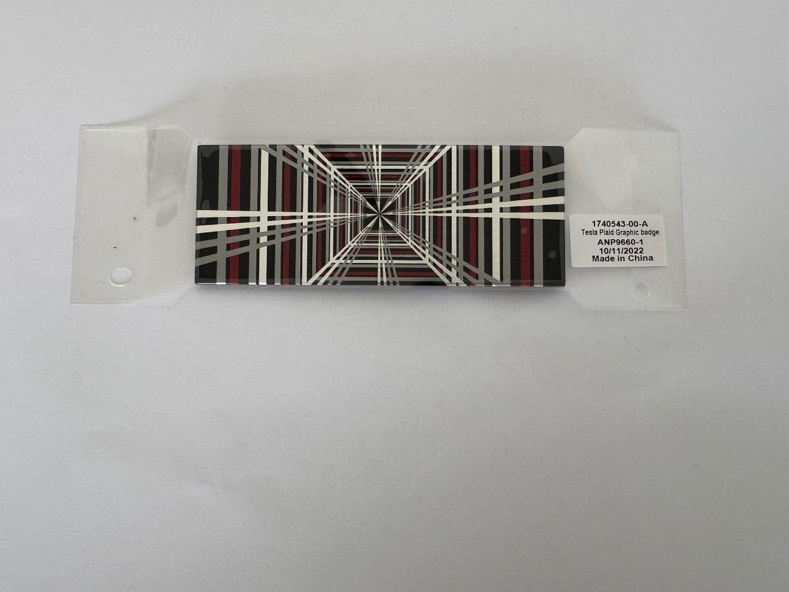 NEW OEM TESLA Model S X Plaid REAR Badge 1740543-00-A