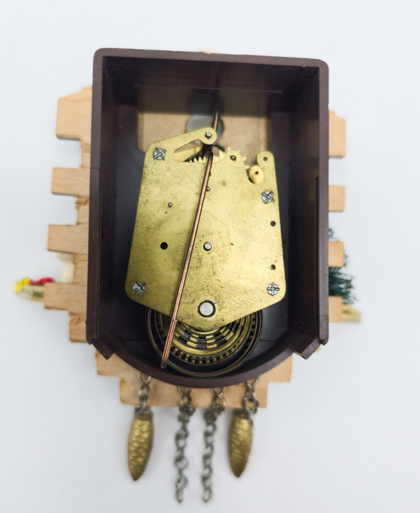 authentic miniature Black Forest Swiss house cuckoo clock untested