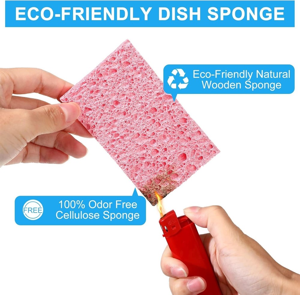 100 Bulk Kitchen Sponges Multicolor Pack