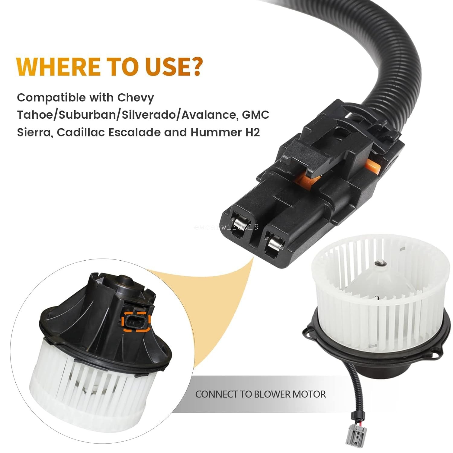 Heater Blower Motor Connector wire harness 1575221 For 2007-2013 GMC Sierra 1500