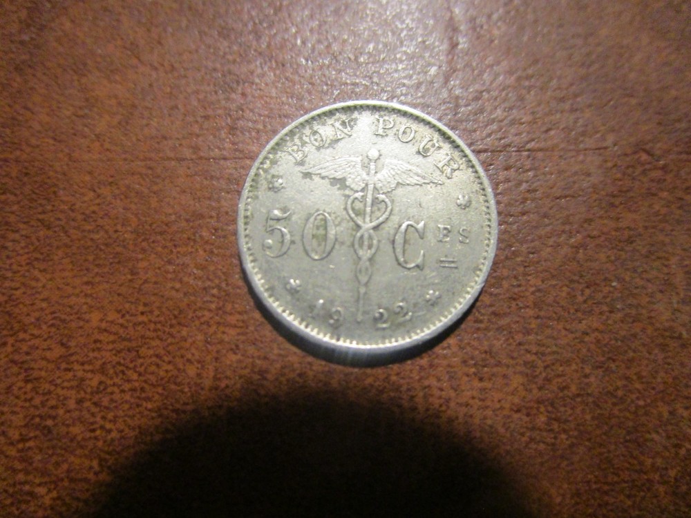 1922 Belgium 50 Centimes