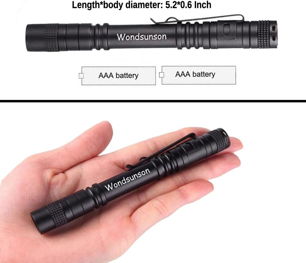 2 X Blue Light Penlight Pen Type Flashlight One Mode Blue Light LED Torch for Ca