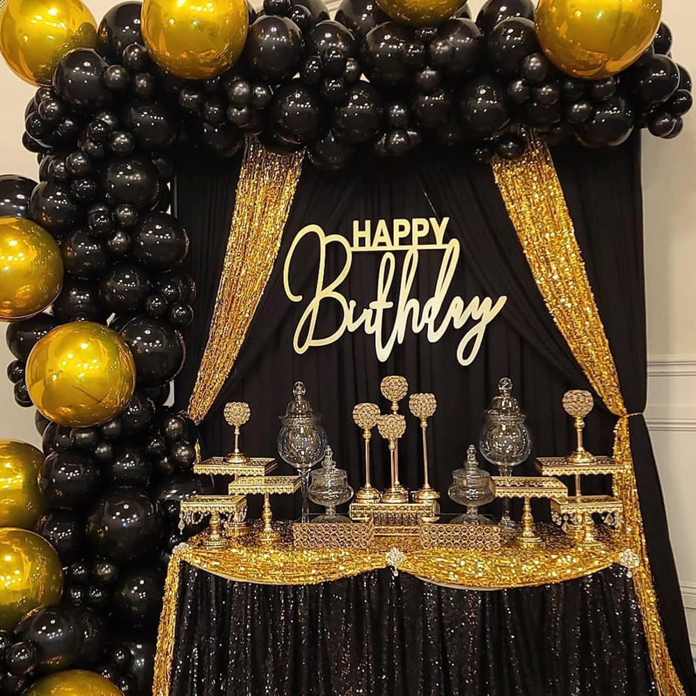 Black Backdrop Curtains 2 Panels 5Ft X 10Ft Polyester Photo Backdrop Drapes for